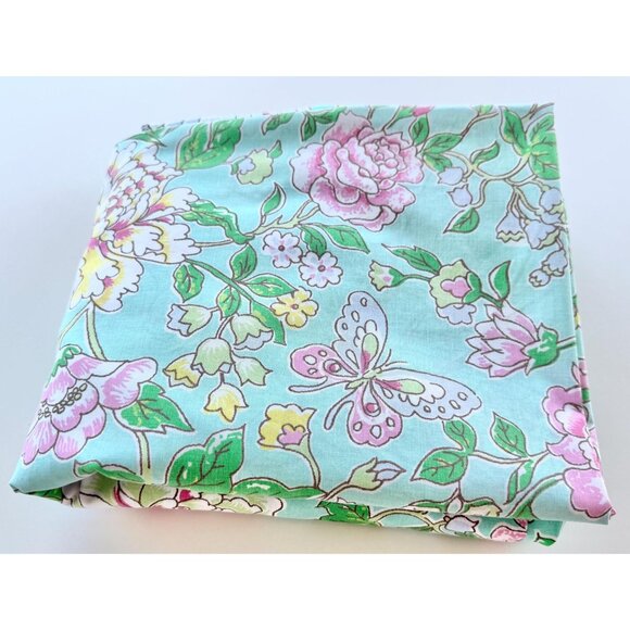Vintage 1970s sheet, fitted/bottom bedsheet, roses, peonies, pastel, twin size - Picture 10 of 10